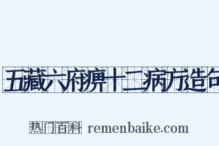 五藏六府痹十二病方造句是什么意思的图片